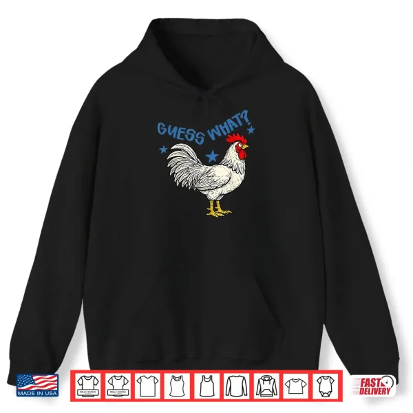 Hoodie 2 Side Guess What Chicken Butt Funny Chicken Meme Boys Shirt
