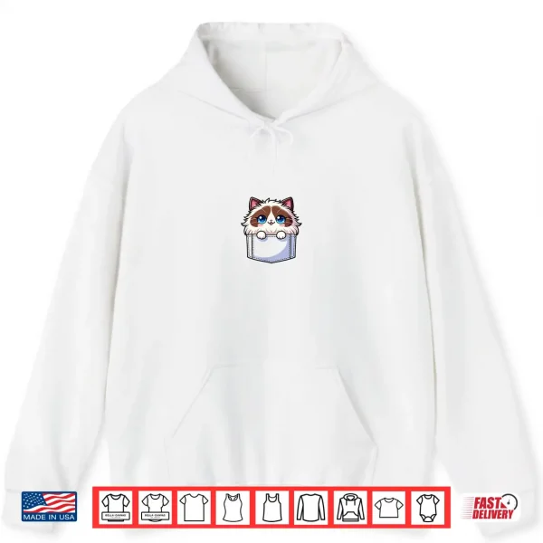 Hoodie Adorable Chibi Japanese Pocket Kawaii Ragdoll Cat Shirt