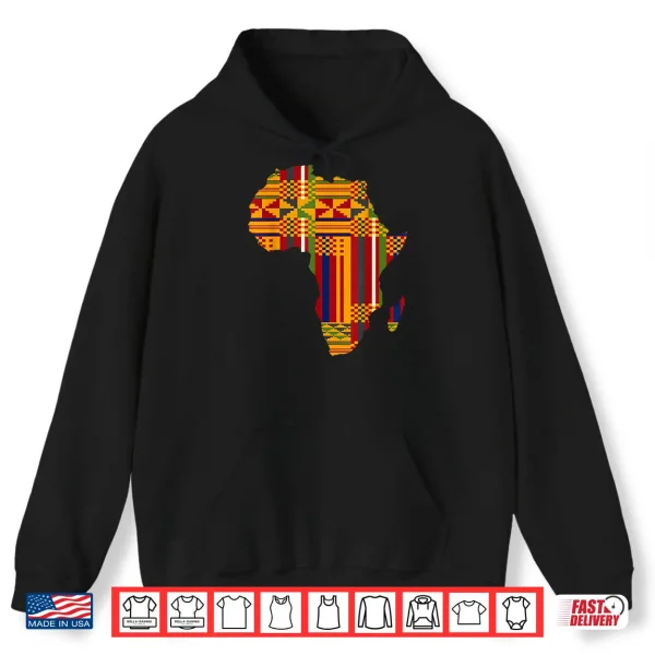 Hoodie Africa African American Kente Black History Month Juneteenth Shirt