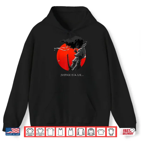 Hoodie Afro Samurai Anime Japanese Bushido Warrior Streetwear Shirt