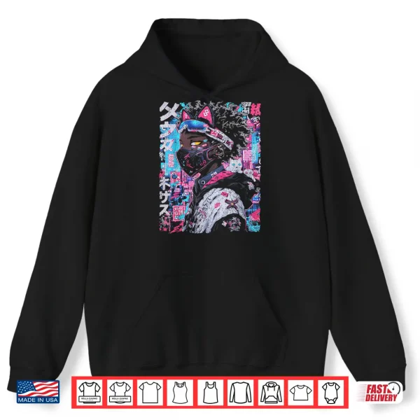 Hoodie Afro Streetwear Black Cyberpunk Otaku Techwear Manga Anime Shirt