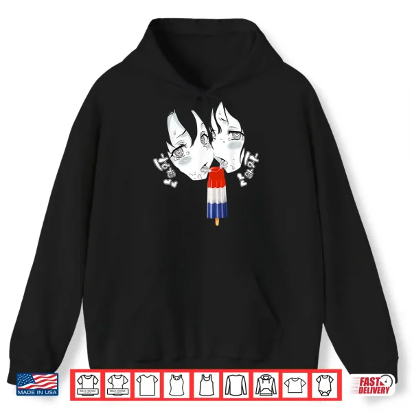 Hoodie Ahegao Face Tee Anime Manga Hentai Popsicle Apparel Shirt