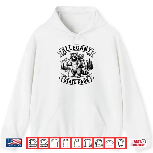 Hoodie Allegany Hiking Raccoon Backpacking Allegany State Park Shirt