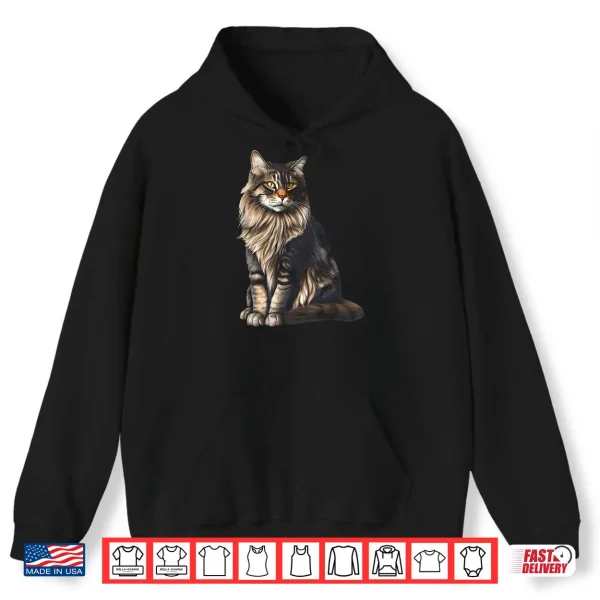 Hoodie American Forest Cat Maine Coon Cat Shirt