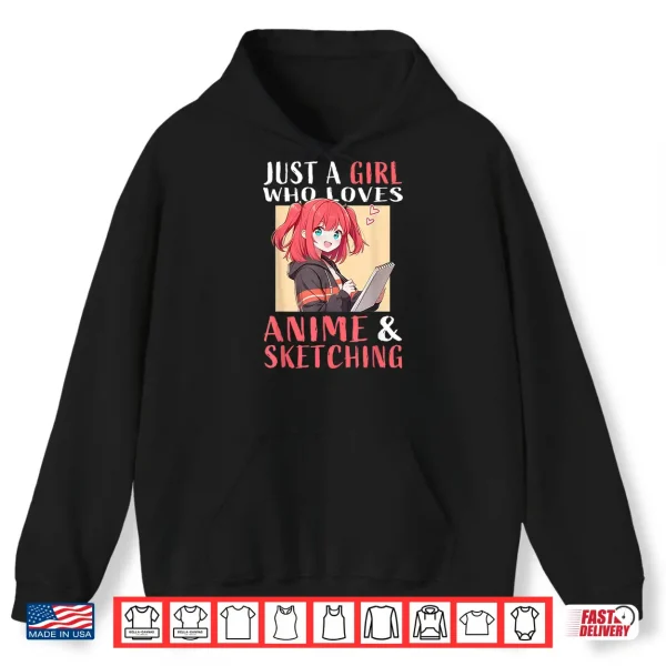 Hoodie Anime And Sketching For Girls Teens Manga Kawaii Japan Shirt