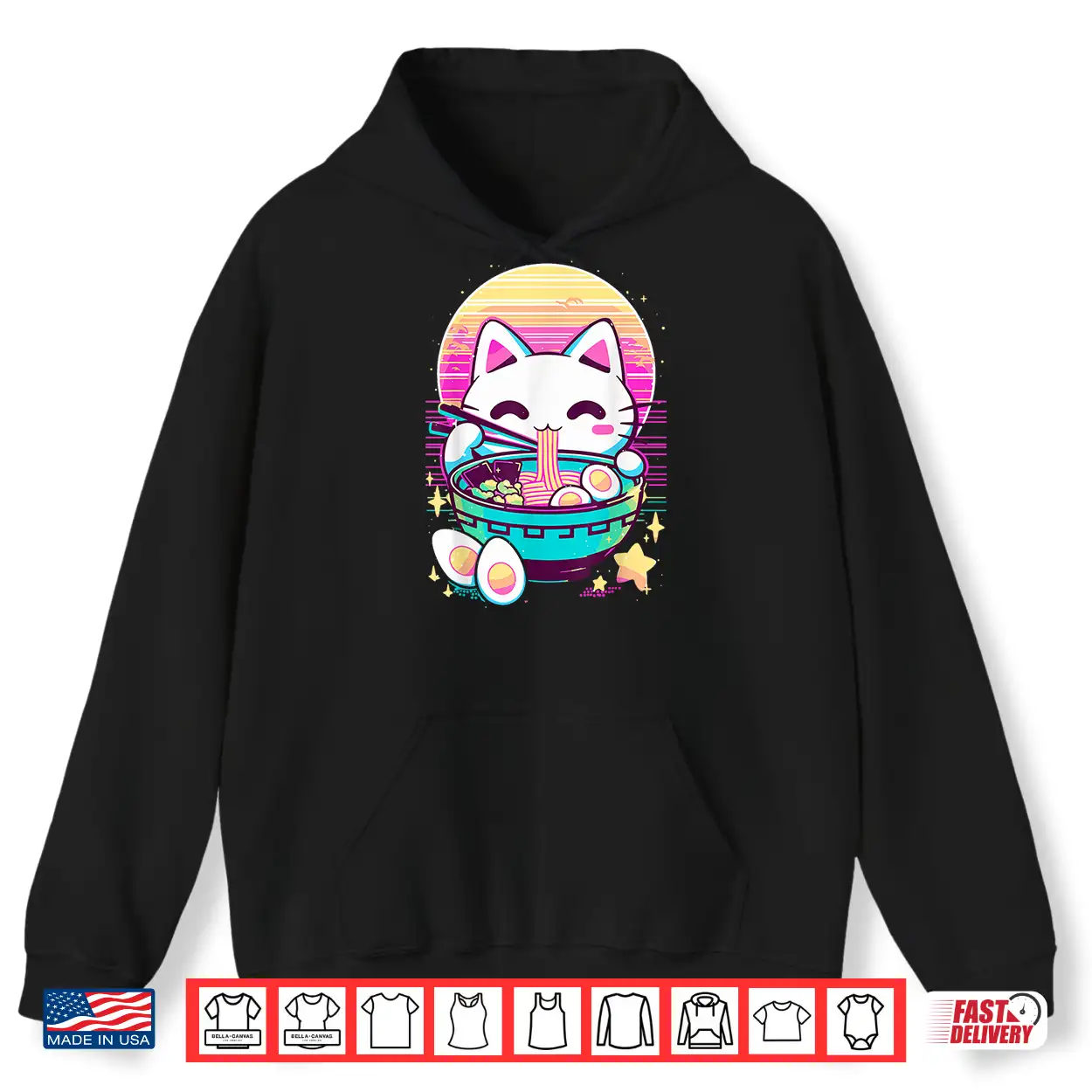 Anime Cat Eating Ramen Japanese Ramen Cat Japan Shirt Anime Cat Eating Ramen Japanese Ramen Cat Japan Shirt