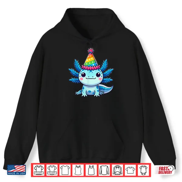 Hoodie Anime Kawaii Axolotl Birthday Party Hat Shirt