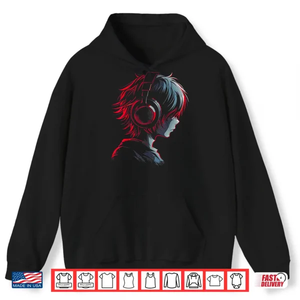 Hoodie Anime Manga Graphic Headphone Artwork Anime Shirt