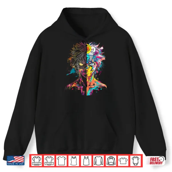 Hoodie Anime Manga Motif Colorful Artwork Anime Shirt
