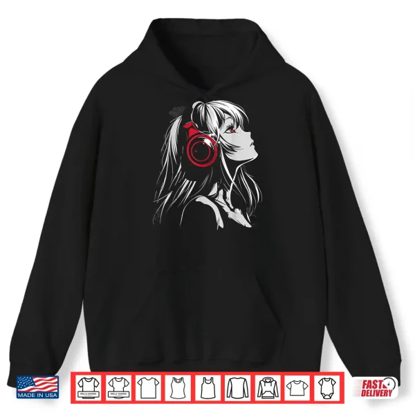 Hoodie Anime Manga Motif Headphone Artwork Anime Shirt