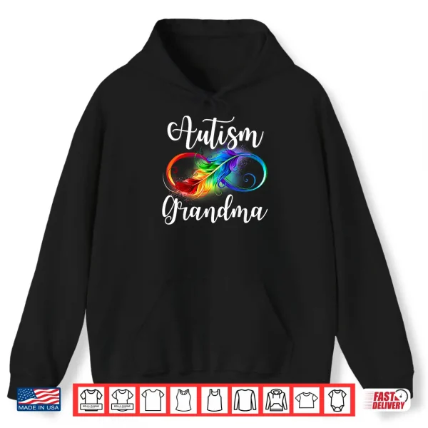 Hoodie Autism Grandma Neurodiversity Rainbow Infinity Sign Spectrum Shirt