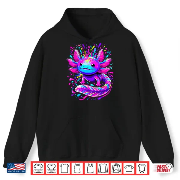 Hoodie Axolotl Beautiful Colorful Art Axolotl Shirt