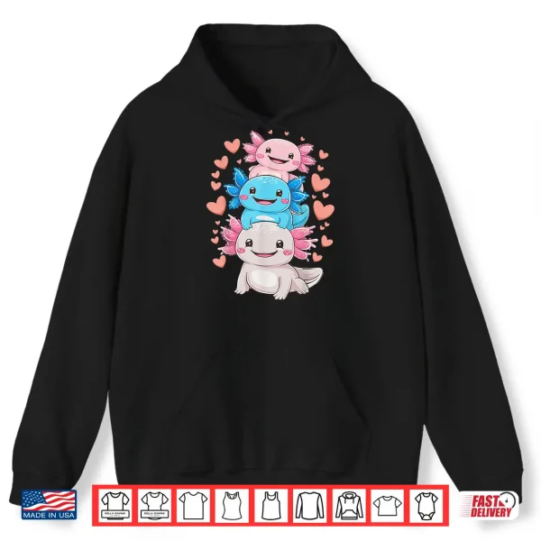 Hoodie Axolotl Kawaii Anime cute Axolotls Shirt