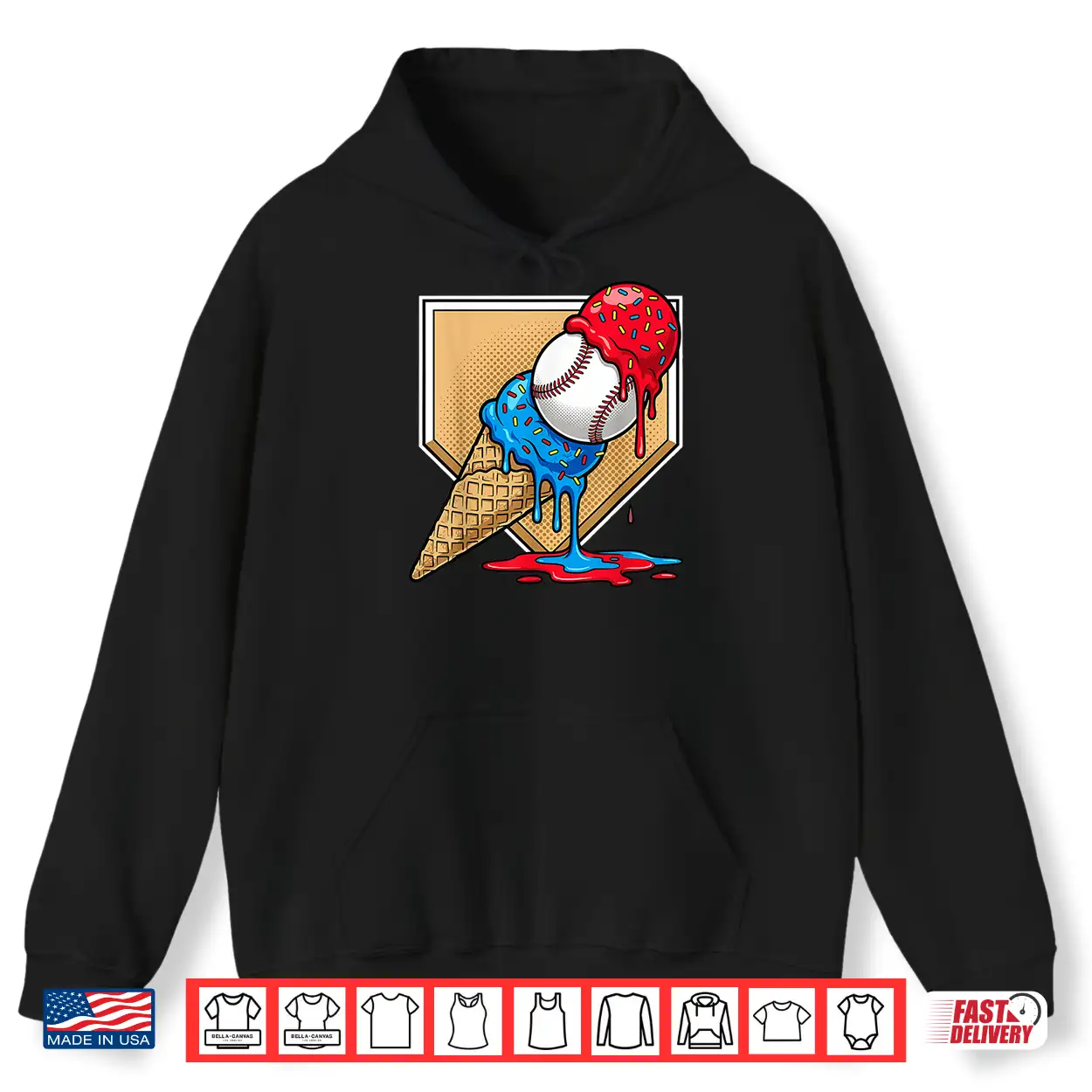 Baseball Drip Ice Cream Apparel Youth Drip Baseball Shirt Baseball Drip Ice Cream Apparel Youth Drip Baseball Shirt