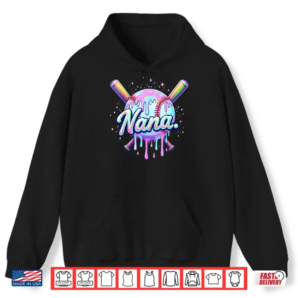 Hoodie Baseball Drip Nana Cute Tie Dye Baseball Women Mothers Day Shirt