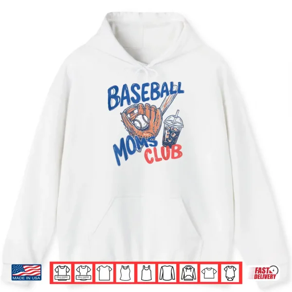 Baseball Moms Club Iced Coffee & Glove Sports Mother'S Day Shirt 1 Hoodie Baseball Moms Club Iced Coffee Glove Sports Mothers Day Shirt