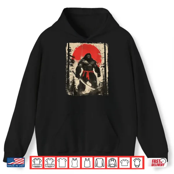Hoodie Bigfoot Samurai Japanese Sword Sasquatch Shirt