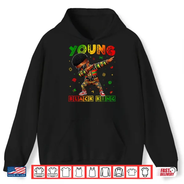 Hoodie Black History Month Young Black King African Pride Boys Shirt