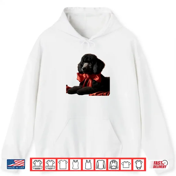 Hoodie Black Poodle Shirt For Women Men Kids Dog Mom Dad Poodle Art Shirt