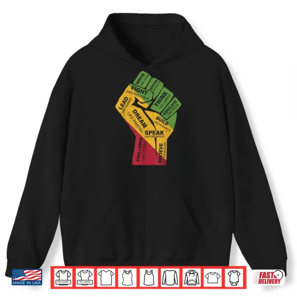 Hoodie Black history Pride Dream Like Martin the Juneteenth 1865 Shirt