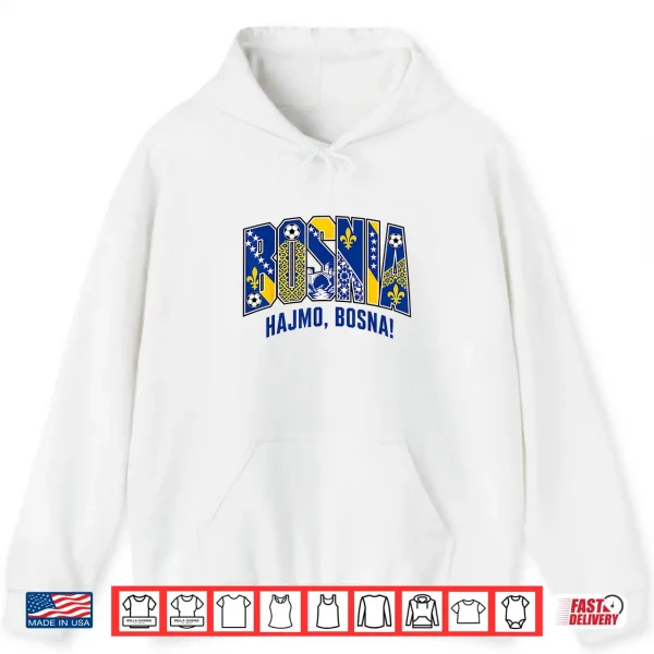 Hoodie Bosnia Soccer Team 2026 Bosnian Fans Collectible Shirt