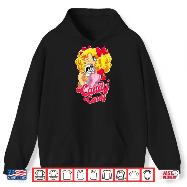 Hoodie Candy Raccoon Cartoon Japanese 80s Retro Vintage Anime Manga Shirt