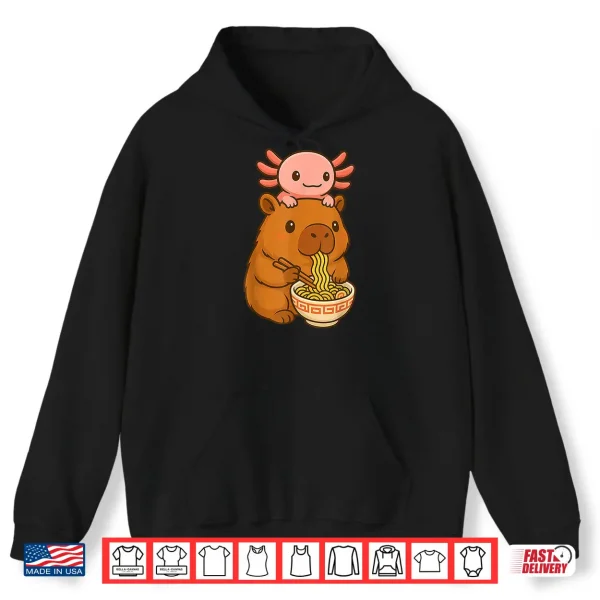 Capybara Anime Ramen Axolotl Funny Graphic Kawaii Capibara Shirt 1 Hoodie Capybara Anime Ramen Axolotl Funny Graphic Kawaii Capibara Shirt