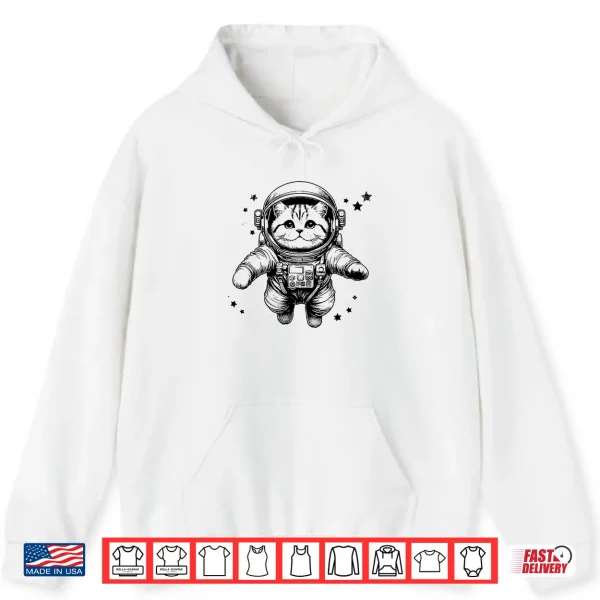 Hoodie Cat Dad Mom Space Astronaut British Shorthair Shirt