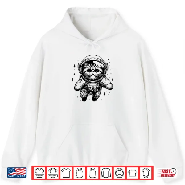 Hoodie Cat Dad Mom Space Astronaut Persian Shirt