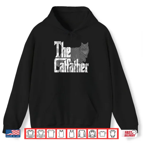 Hoodie Cat Dad The Catfather Maine Coon Cat Father Kitty Daddy Shirt for Men Women
