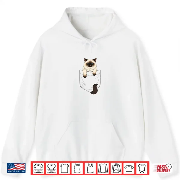 Hoodie Cat Pocket Matching Cat and Owner Clothes Ragdoll Cute Cat Shirt