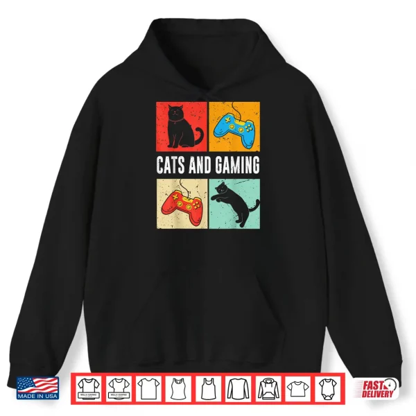 Cats And Gaming For The Cat Lover Gamer Video Game Player Shirt 1 Hoodie Cats And Gaming For The Cat Lover Gamer Video Game Player Shirt