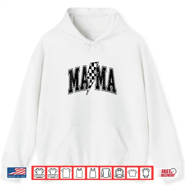Hoodie Checkered Mama Lightning Bolt Mothers Day For Mom Mother Shirt