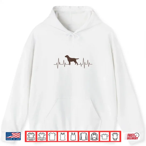 Hoodie Chocolate Lab Dog Heartbeat Veterinarian Labrador Retriever Shirt