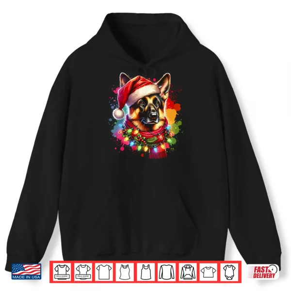 Hoodie Christmas German Shepherd Xmas Shepherd Mom Dog Lover Shirt