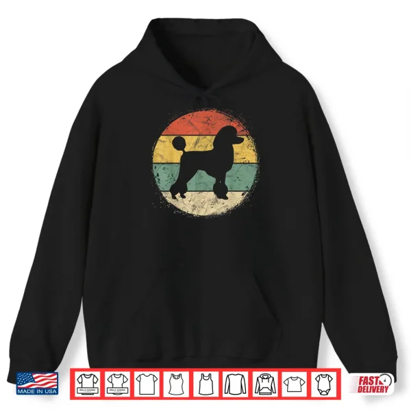 Hoodie Circular Retro Poodle Owner Gift Poodle Dad Mom Shirt