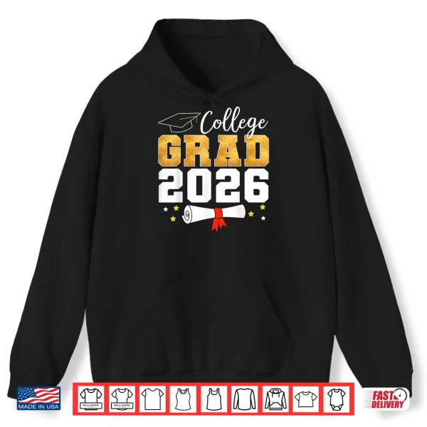Hoodie College Class of 2026 Graduate Student School Graduation Shirt