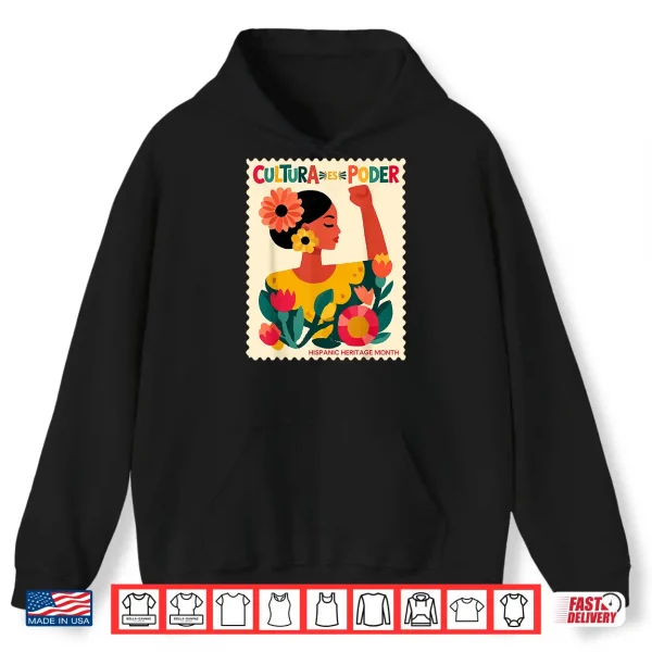 Hoodie Cultura ES Poder Hispanic Heritage Latina Empowerment Shirt