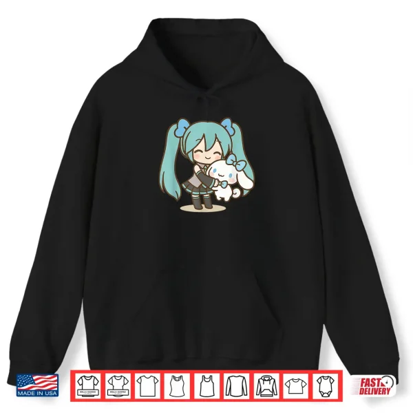 Hoodie Cute Anime Manga Girl Miku Singer Singing Music Lover Kawaii Shirt