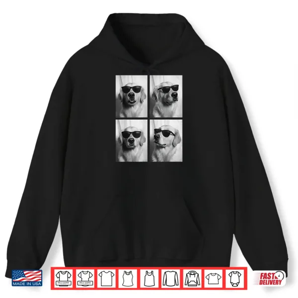 Hoodie Cute Golden Retriever with Sunglasses Funny Dog Lover Shirt