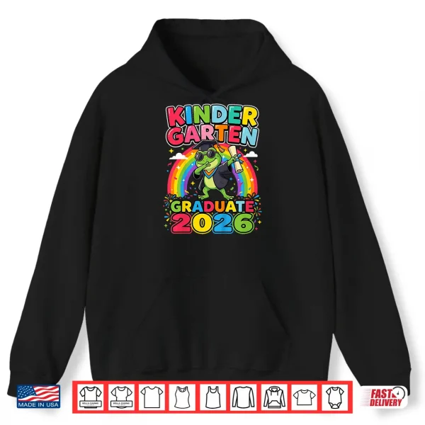 Hoodie Cute Kindergarten Graduate 2026 Graduation Frog Kids Boys Shirt