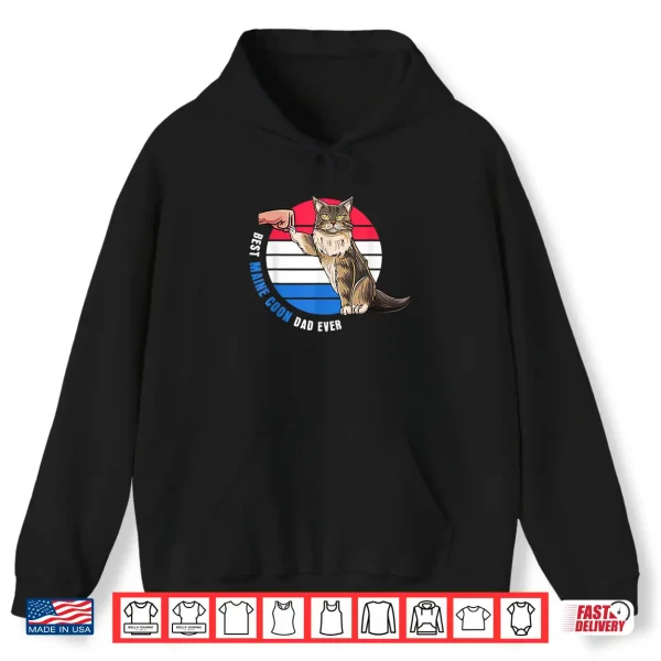 Hoodie Cute Main Coon Cat Design Best Maine Coon Dad Shirt