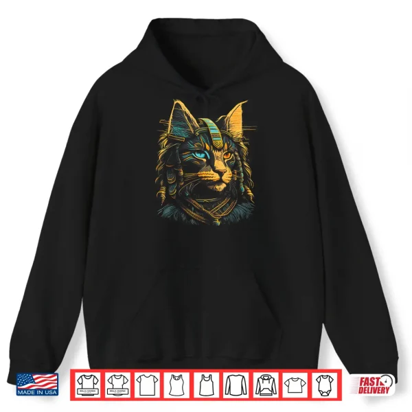 Hoodie Cute Maine Coon Cat Lover Egyptian Pharaoh Maine Coon Cat Shirt