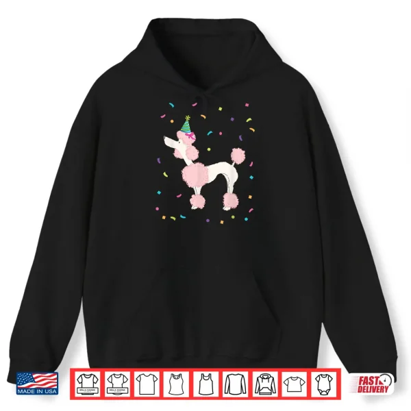 Hoodie Cute Pink Poodle TShirt Birthday Standard Dog Gifts Party Shirt