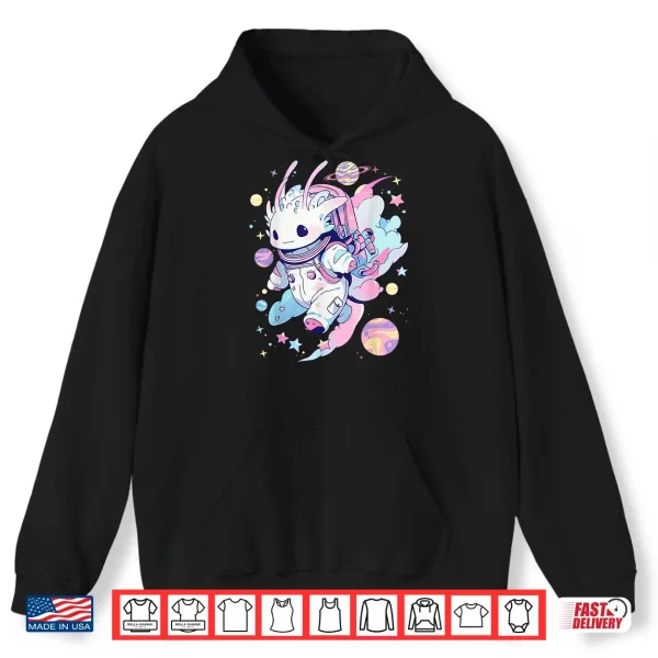 Hoodie Cute Space Galaxy Axolotl Pastel Goth Aesthetic Nu Goth Shirt