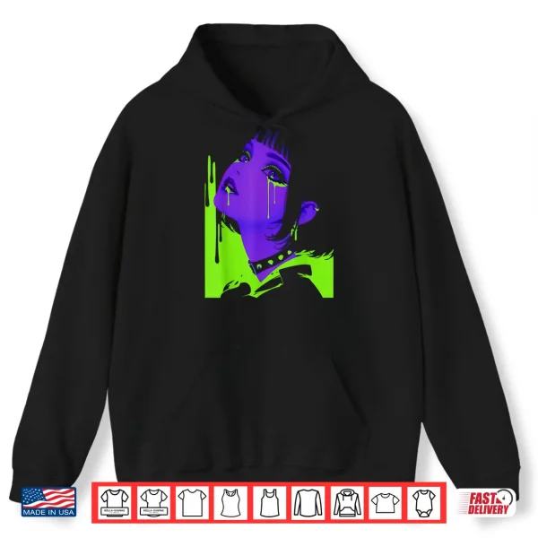Hoodie Cybergoth Cybercore Grunge Punk Goth Girl Alt Anime Manga Shirt