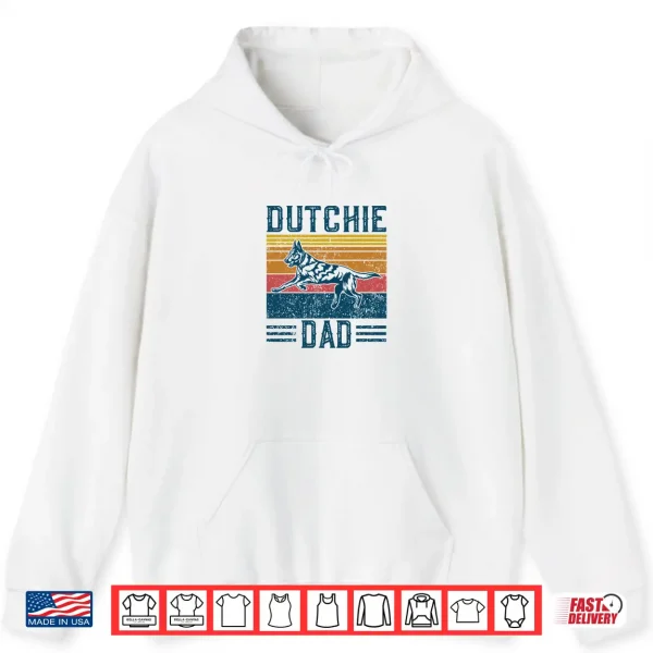 Hoodie Dog Cool Dutchie Dad German Vintage Dutch Shepherd Dad Shirt