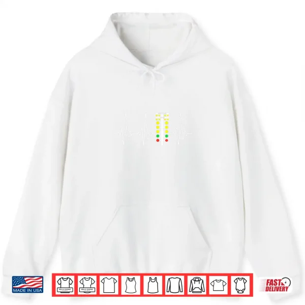 Hoodie Drag Racer Heartbeat Drag Racing Race Track Light Tree Shirt