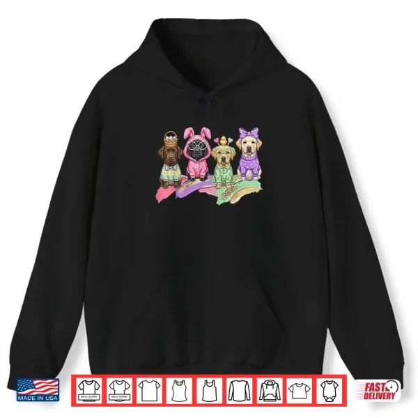 Hoodie Easter Day Labrador Retriever Dog Outfit Bunny Ears Egg Shirt
