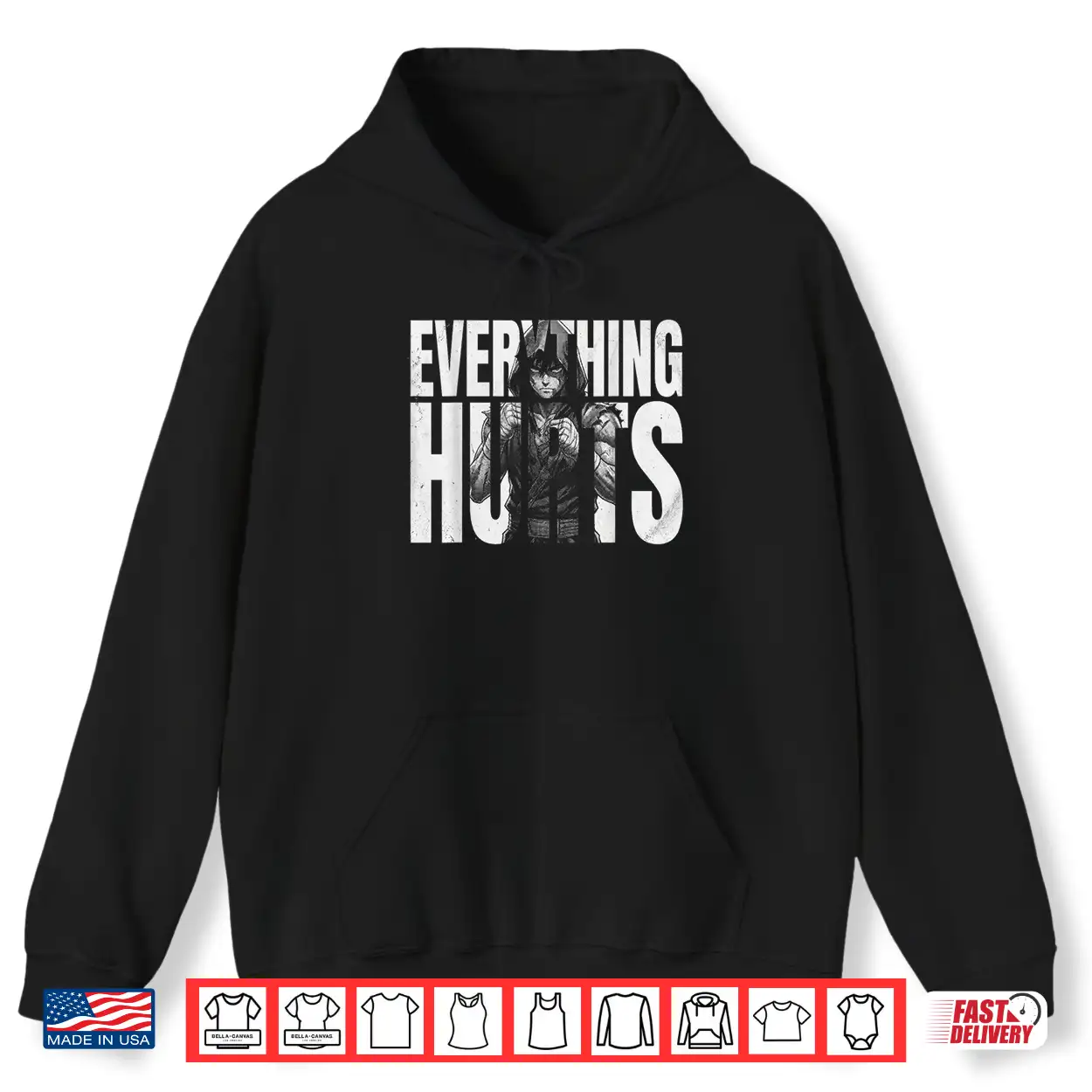 Everything Hurts Anime Workout Funny Weight Lifting Gym Shirt Everything Hurts Anime Workout Funny Weight Lifting Gym Shirt